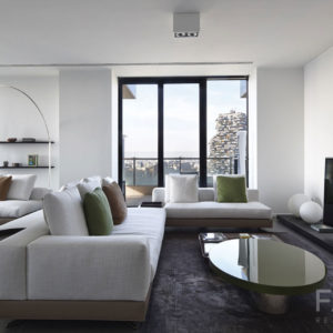 vendita appartamento torre solaria grande living vista milano fazzi real estate